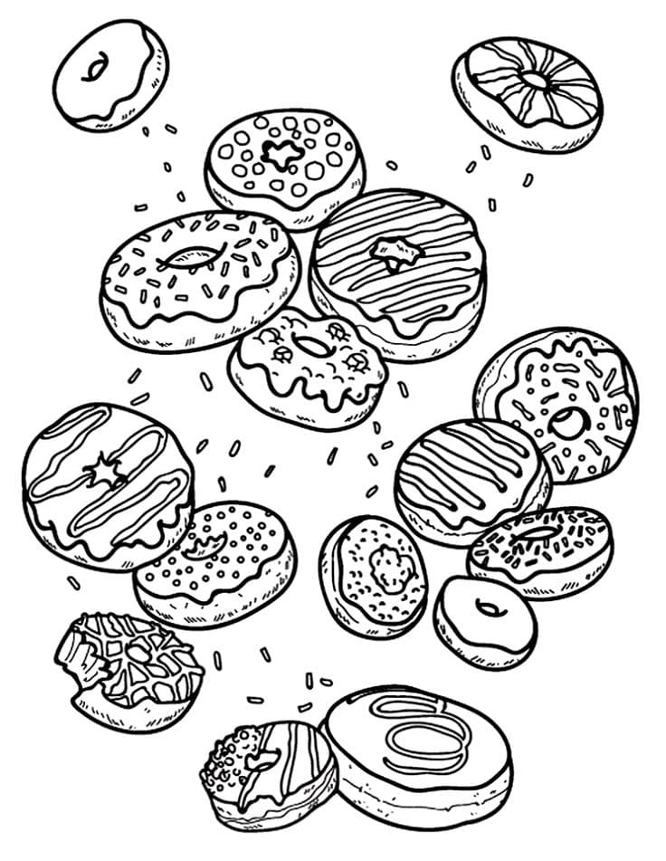 Donut Coloring Pages for Kids 88