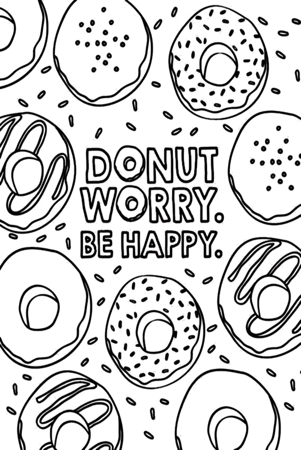 Donut Coloring Pages for Kids 9