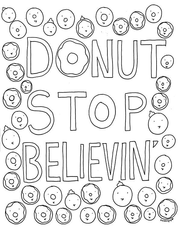 Donut Coloring Pages for Kids 94