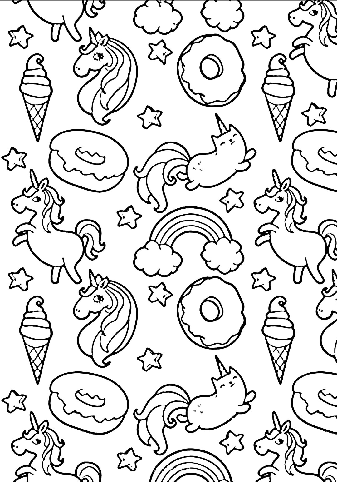 Donut Coloring Pages for Kids 95