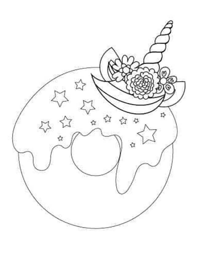 Donut Coloring Pages for Kids 96