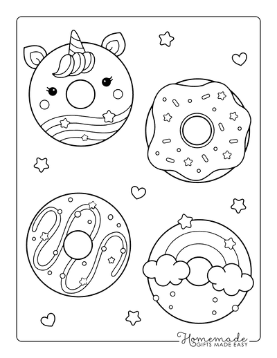 Donut Coloring Pages for Kids 97