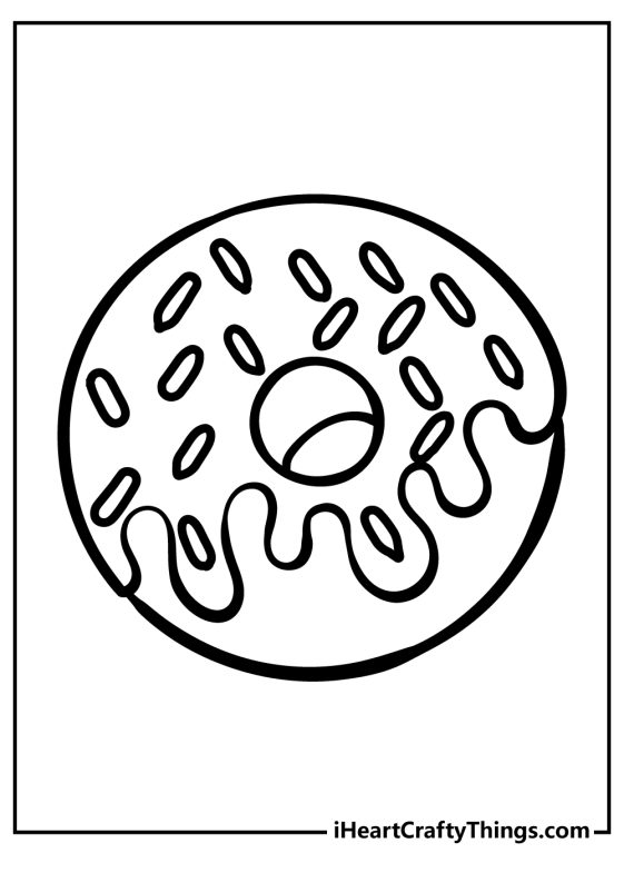 Donut Coloring Pages for Kids 98