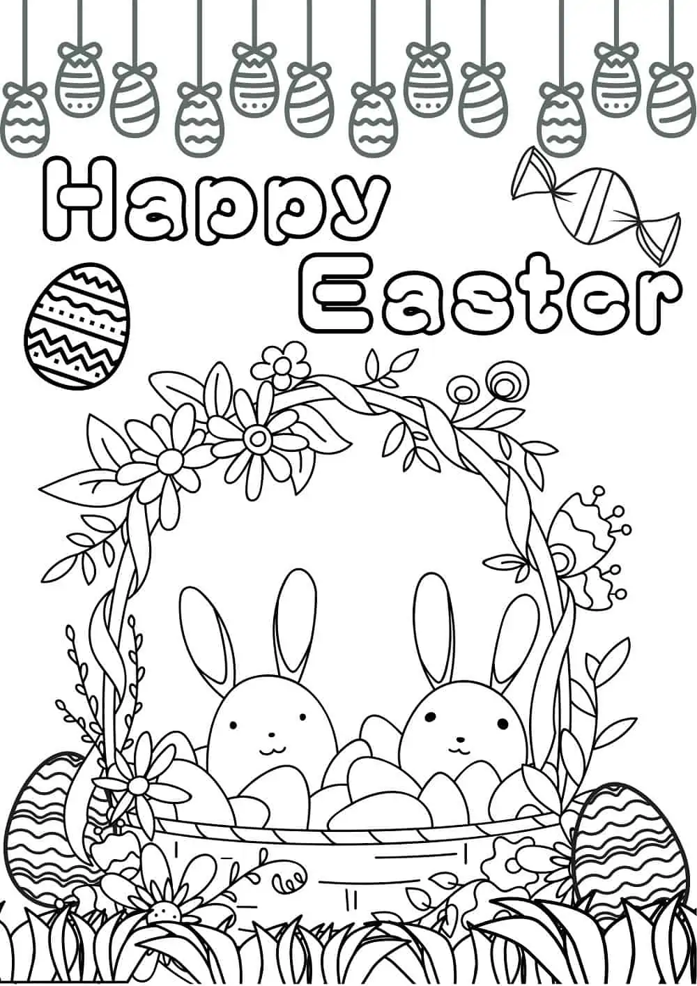 Easter Coloring Pages (Free PDF Printables) 14