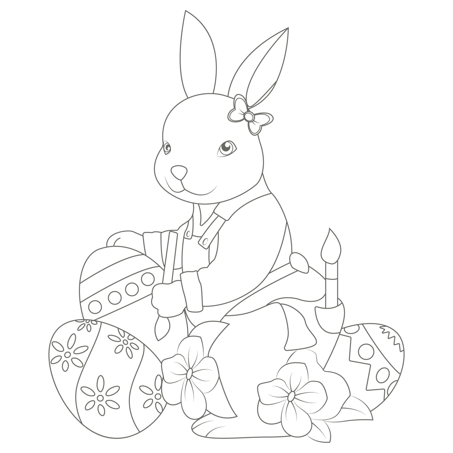 Easter Coloring Pages (Free PDF Printables) 17