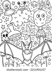 Get Trippy with 120+ Stoner Mushroom Coloring Pages 101