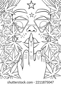 Get Trippy with 120+ Stoner Mushroom Coloring Pages 107