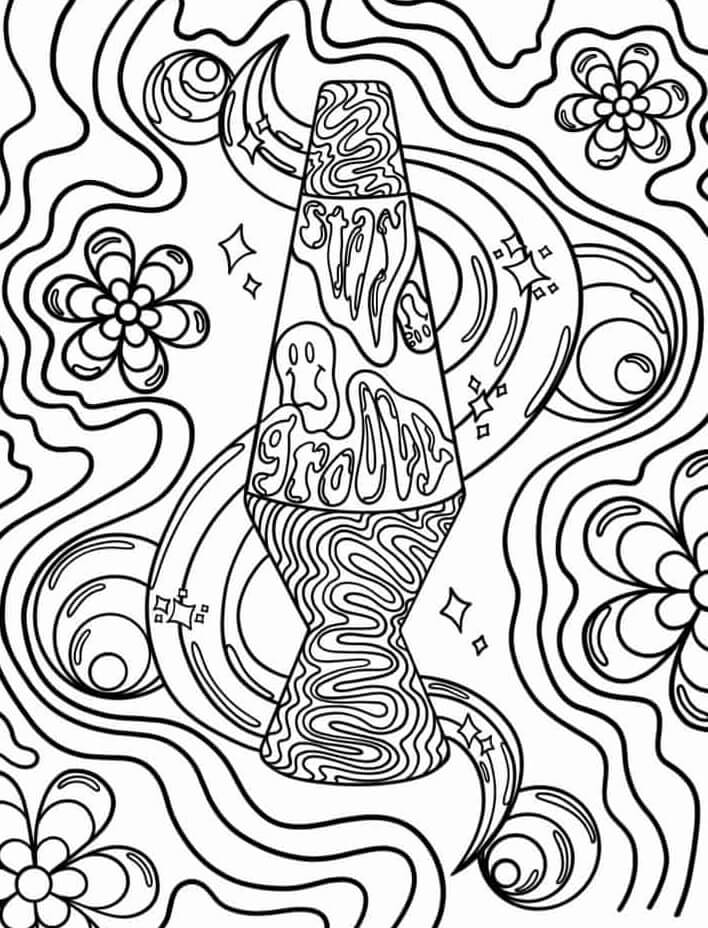 Get Trippy with 120+ Stoner Mushroom Coloring Pages 118