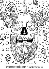 Get Trippy with 120+ Stoner Mushroom Coloring Pages 121