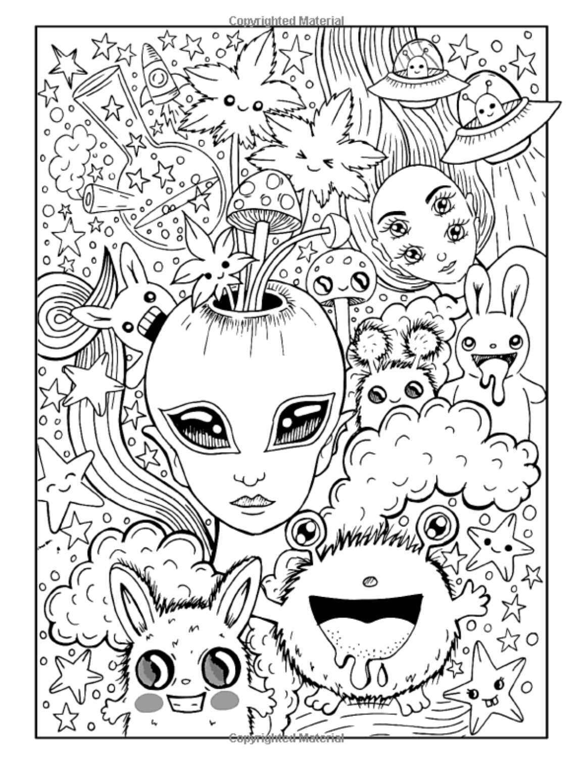 Get Trippy with 120+ Stoner Mushroom Coloring Pages 125