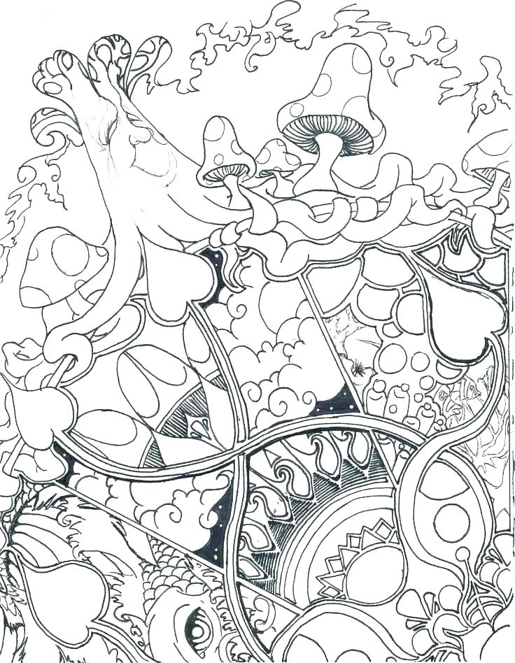 Get Trippy with 120+ Stoner Mushroom Coloring Pages 126