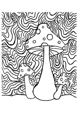 Get Trippy with 120+ Stoner Mushroom Coloring Pages 19