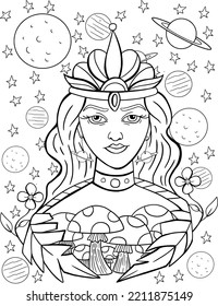 Get Trippy with 120+ Stoner Mushroom Coloring Pages 21