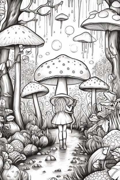 Get Trippy with 120+ Stoner Mushroom Coloring Pages 4