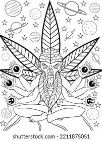 Get Trippy with 120+ Stoner Mushroom Coloring Pages 43