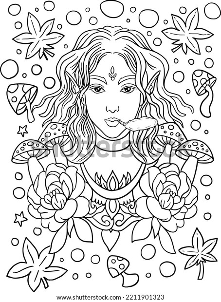 Get Trippy with 120+ Stoner Mushroom Coloring Pages 69