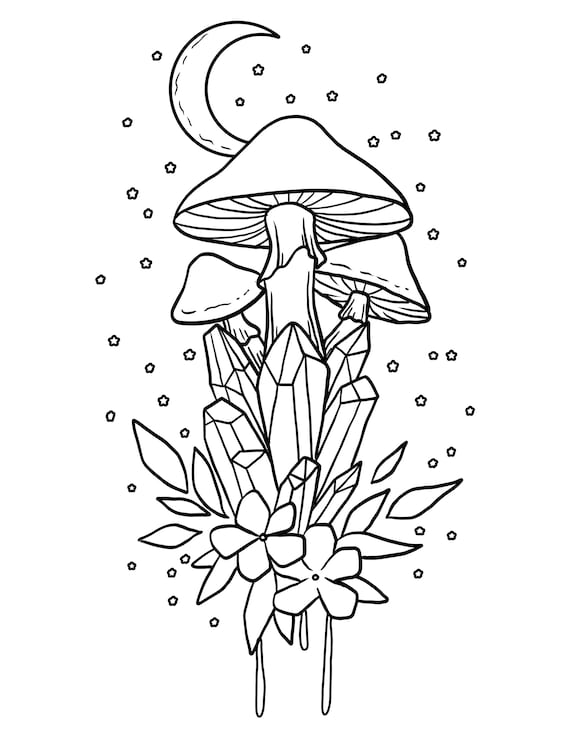 Get Trippy with 120+ Stoner Mushroom Coloring Pages 73