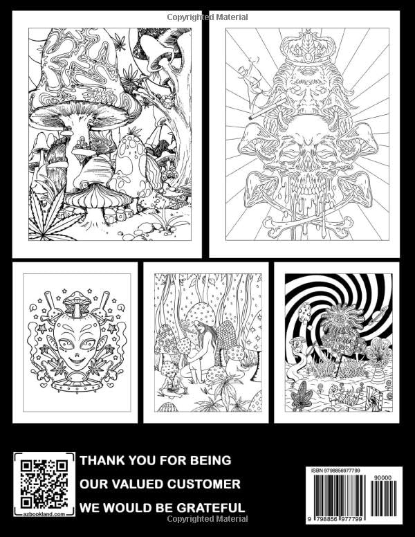 Get Trippy with 120+ Stoner Mushroom Coloring Pages 80