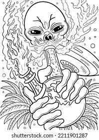 Get Trippy with 120+ Stoner Mushroom Coloring Pages 87