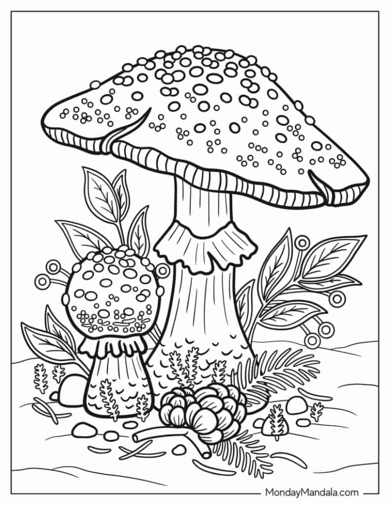 Get Trippy with 120+ Stoner Mushroom Coloring Pages 95