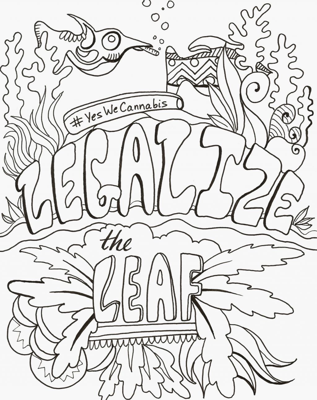 Get Trippy with 120+ Stoner Mushroom Coloring Pages 97