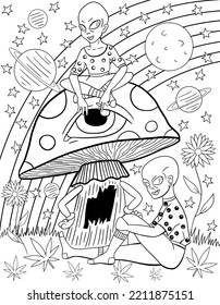 Get Trippy with 120+ Stoner Mushroom Coloring Pages 98