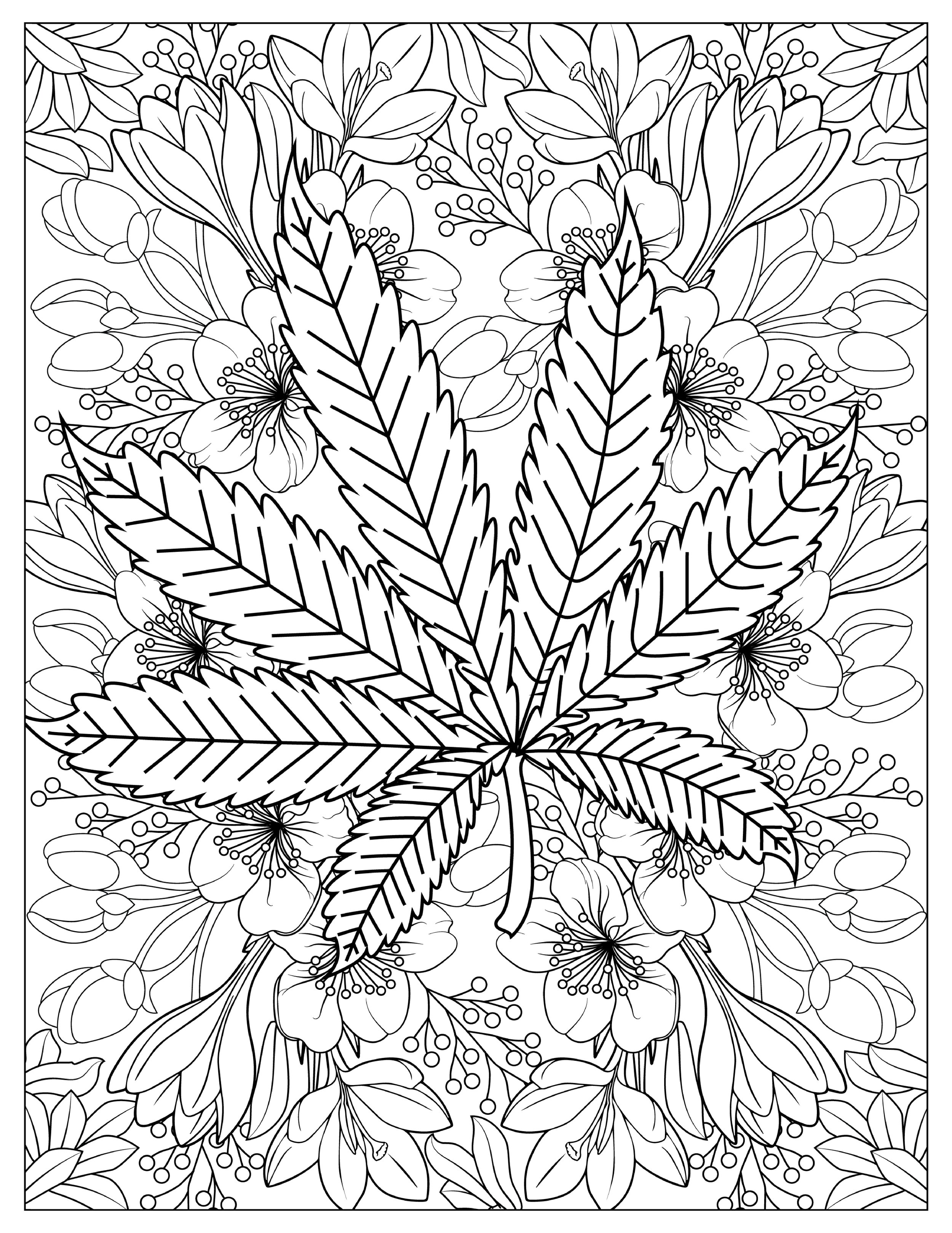 Get Trippy with 120+ Stoner Mushroom Coloring Pages 99