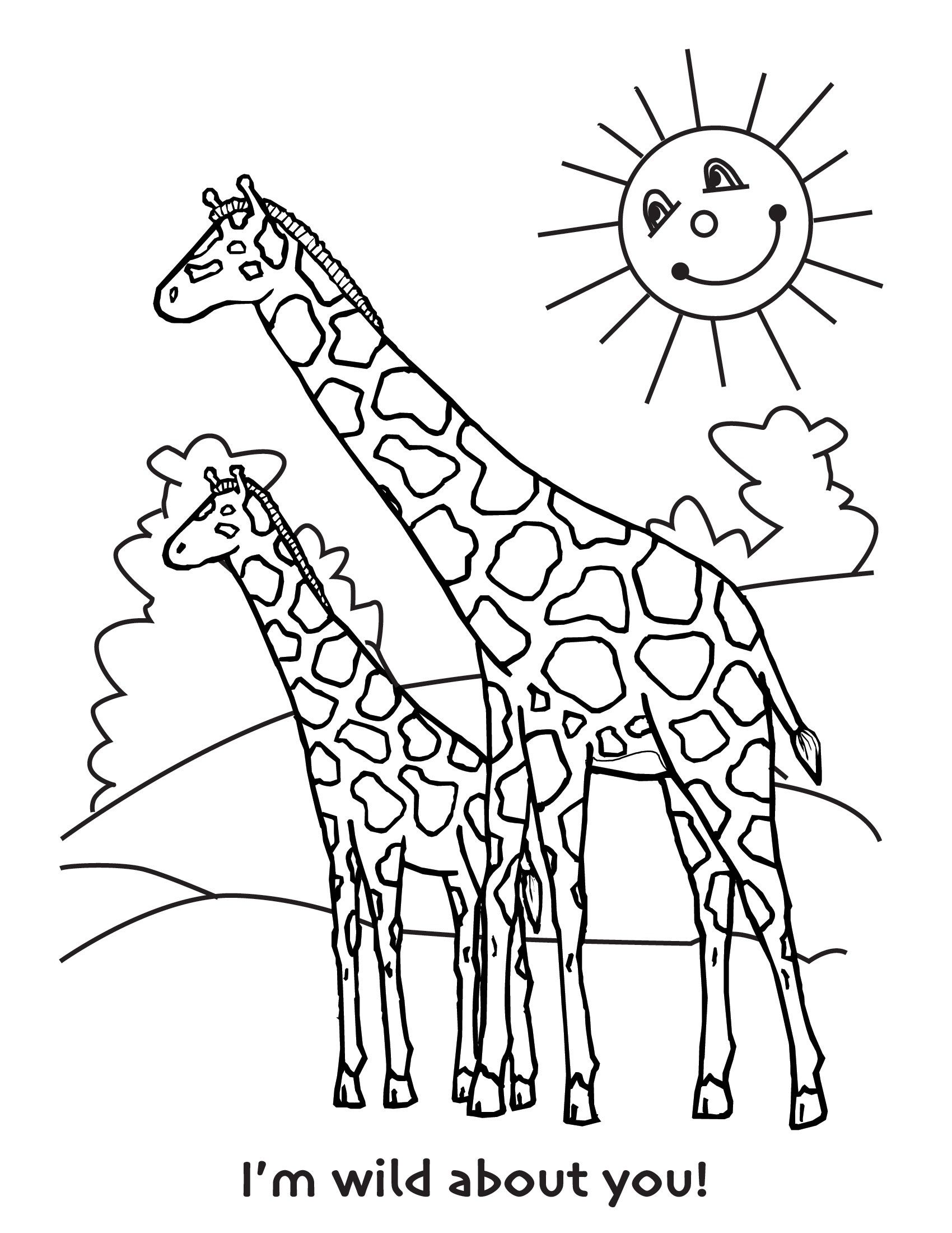 Giraffe Coloring Pages Free Printable 101