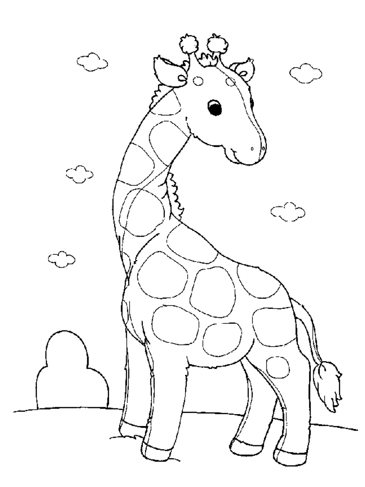 Giraffe Coloring Pages Free Printable 114