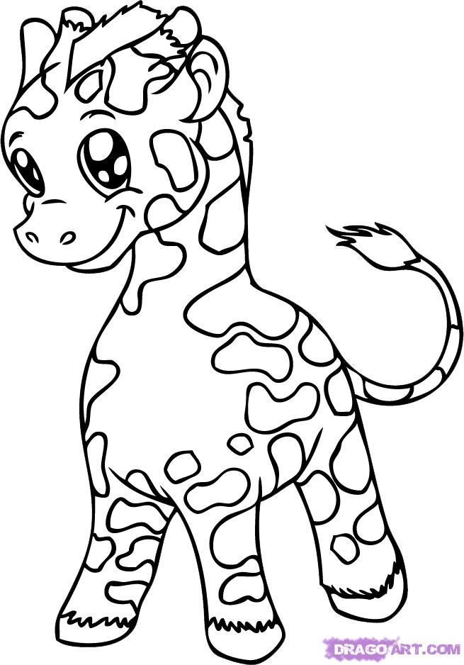 Giraffe Coloring Pages Free Printable 12