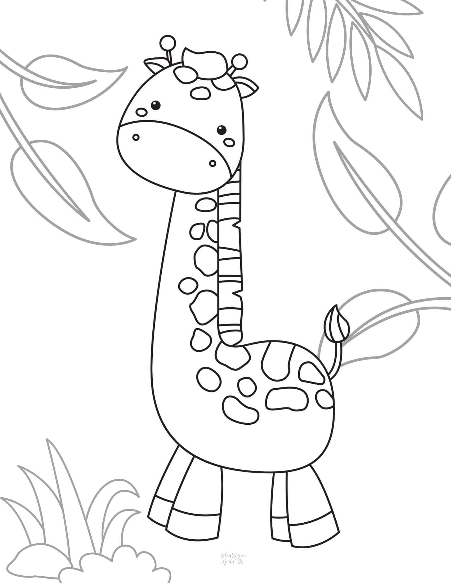 Giraffe Coloring Pages Free Printable 121