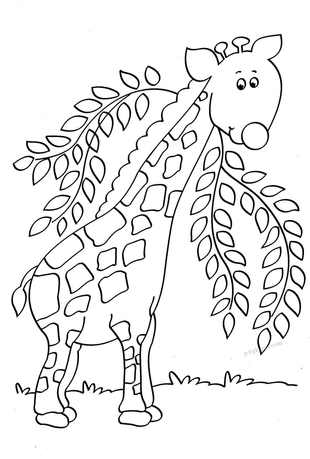 Giraffe Coloring Pages Free Printable 125