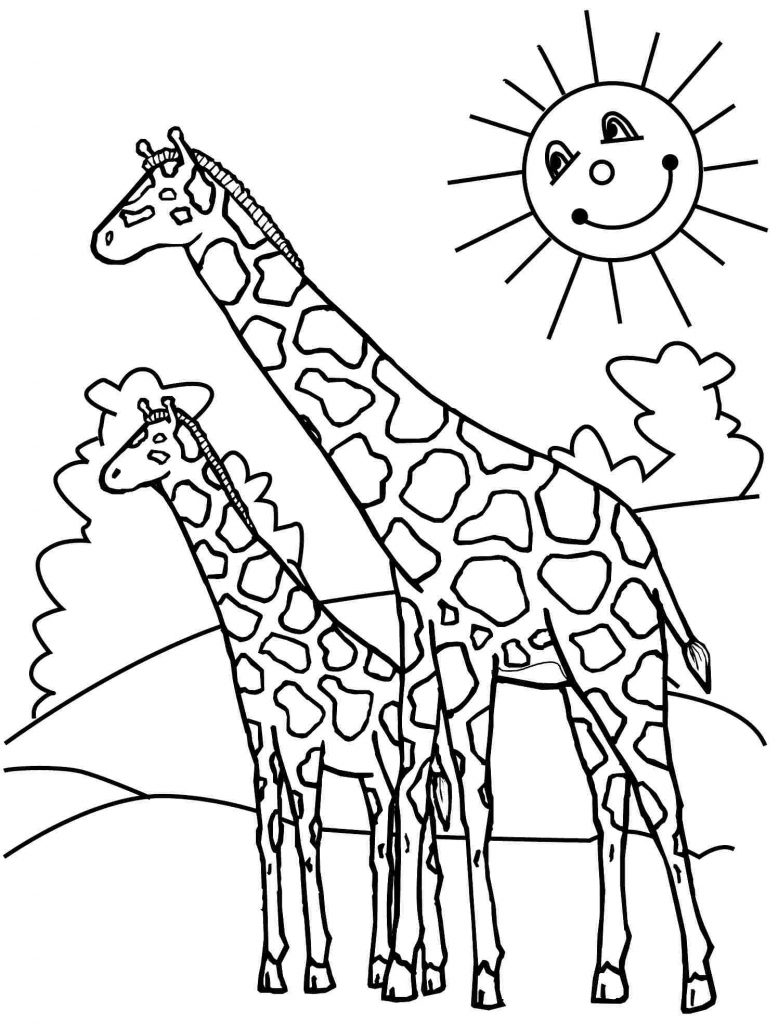 Giraffe Coloring Pages Free Printable 144