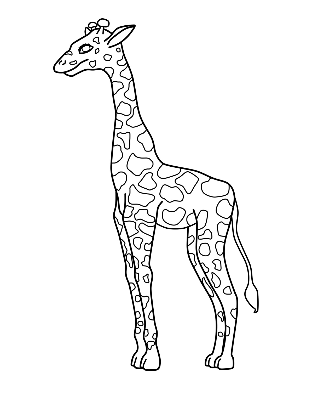 Giraffe Coloring Pages Free Printable 160