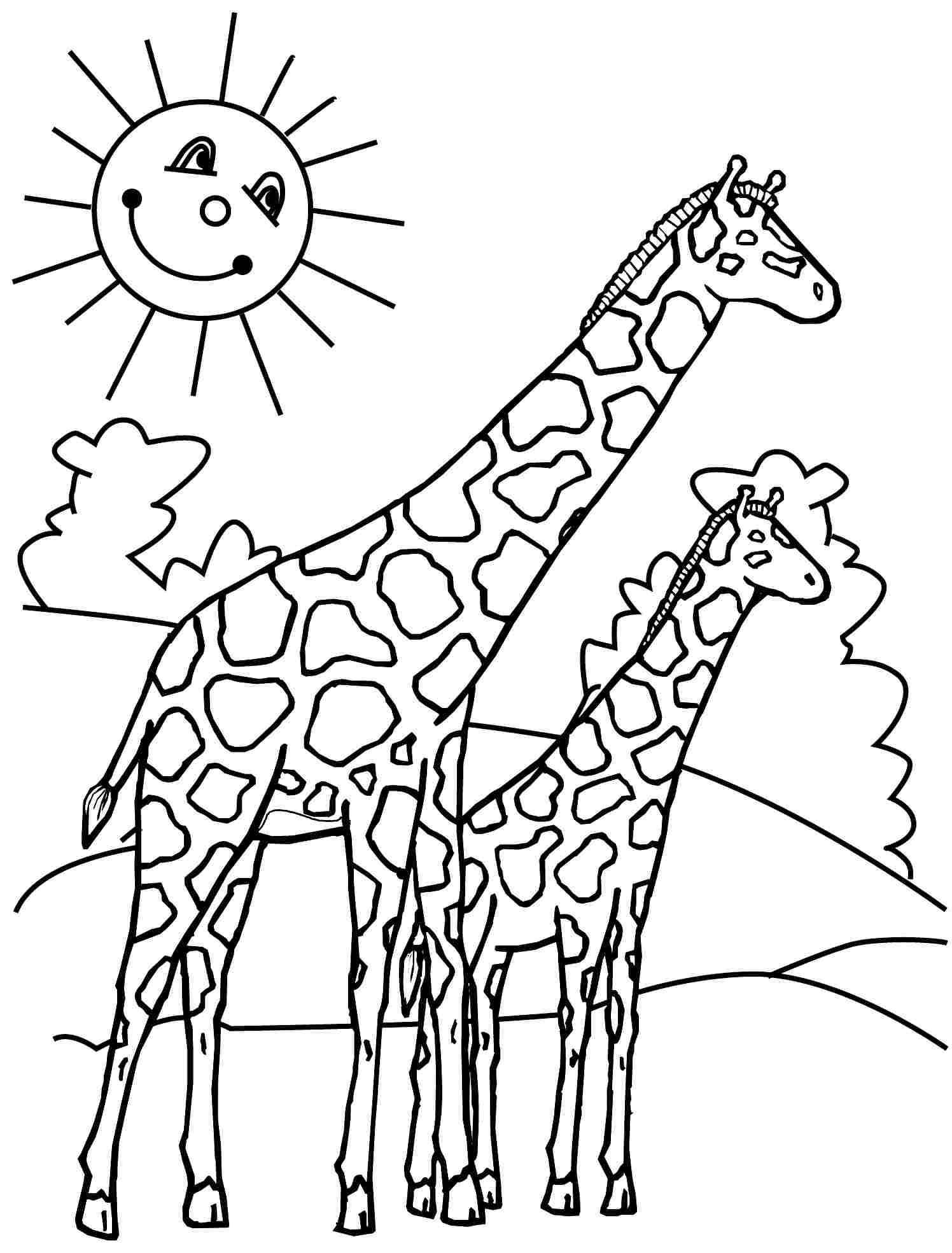 Giraffe Coloring Pages Free Printable 162