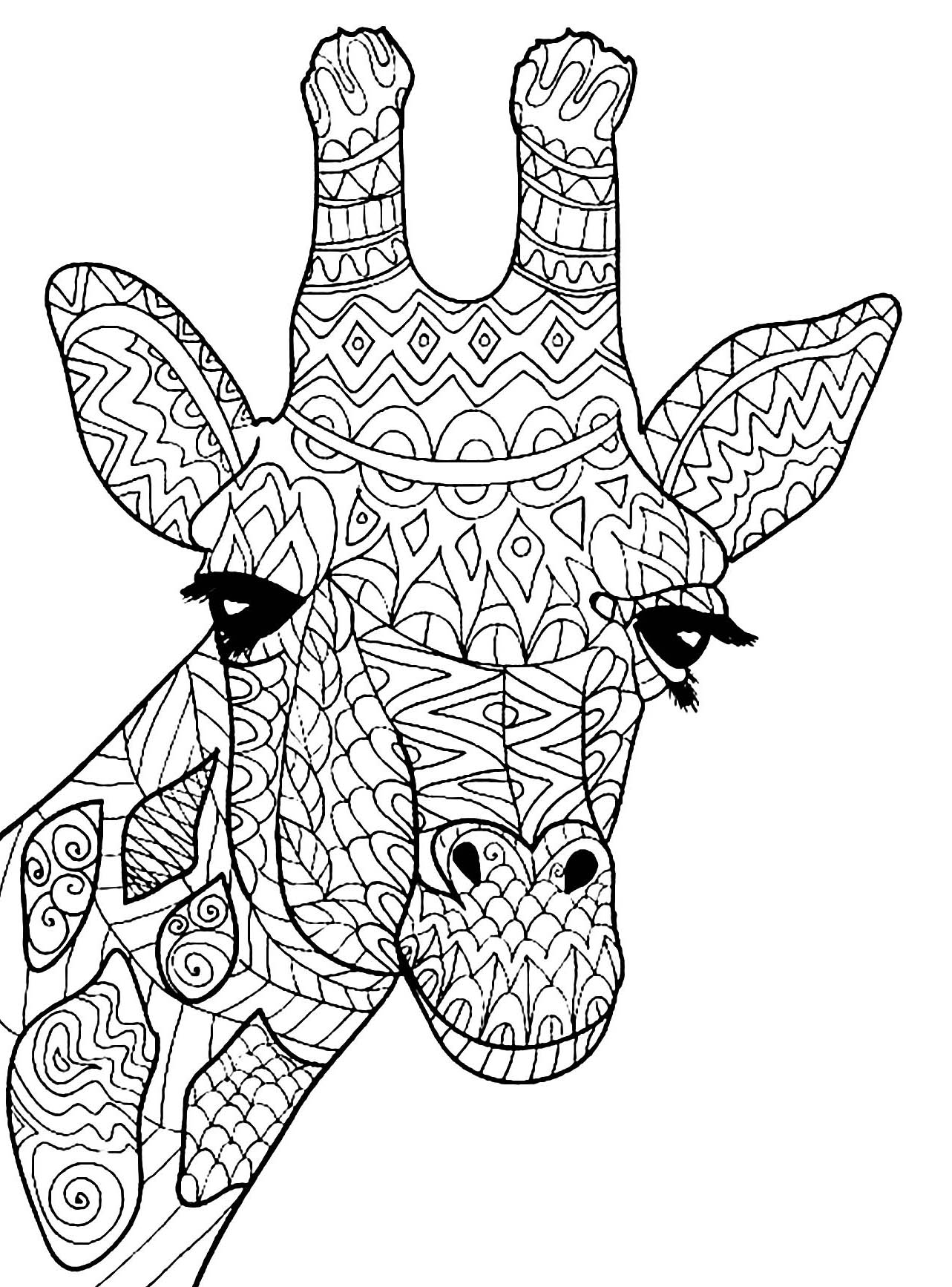 Giraffe Coloring Pages Free Printable 38