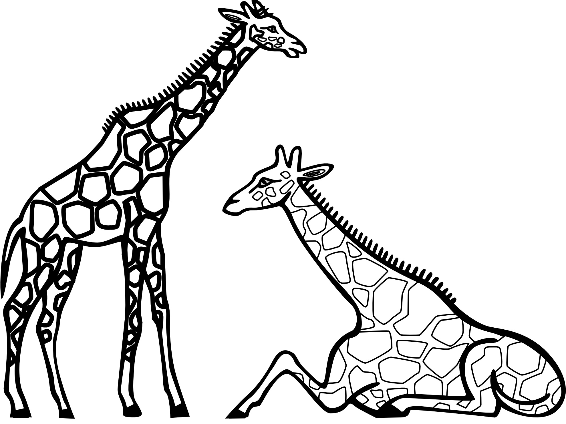 Giraffe Coloring Pages Free Printable 43