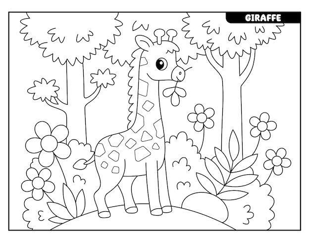 Giraffe Coloring Pages Free Printable 52