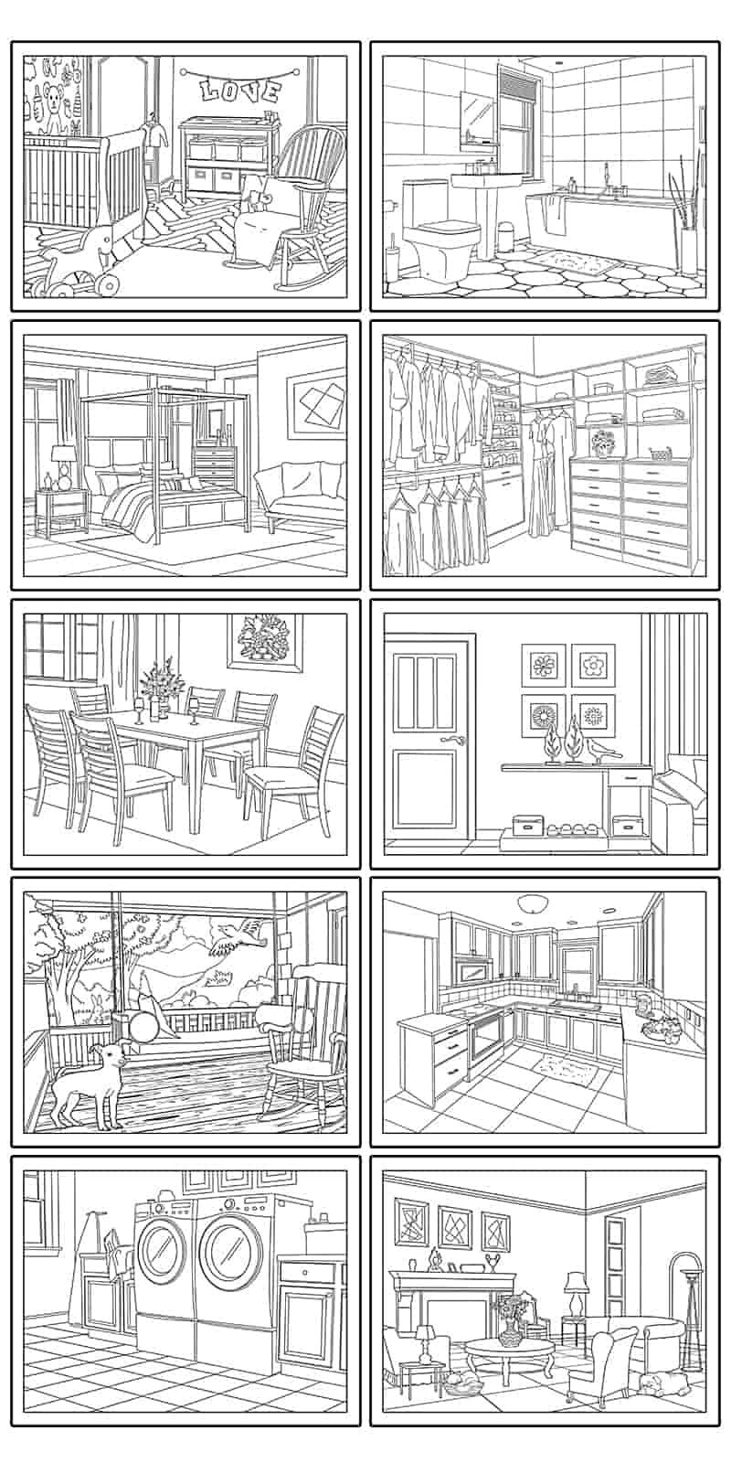 House Coloring Pages for Kids FREE Printable 100