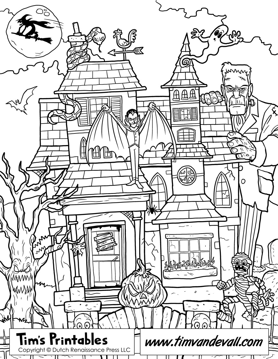 House Coloring Pages for Kids FREE Printable 11