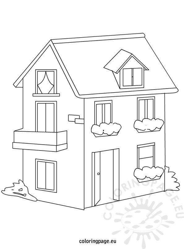 House Coloring Pages for Kids FREE Printable 121