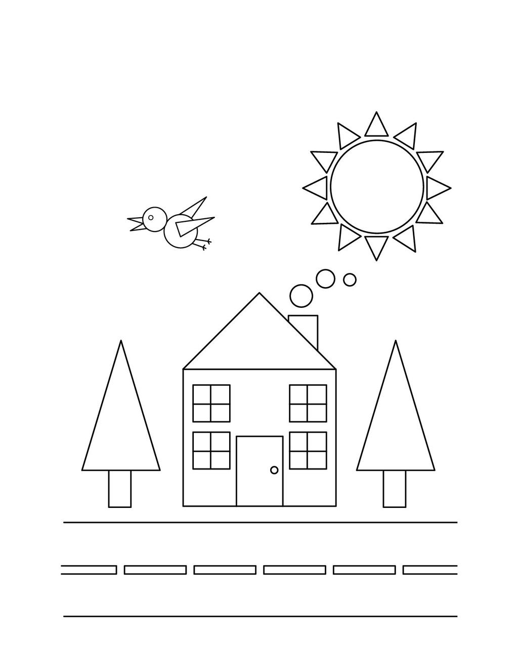 House Coloring Pages for Kids FREE Printable 14