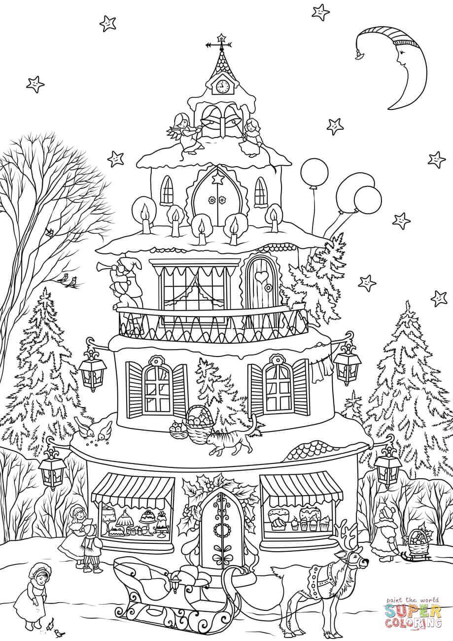 House Coloring Pages for Kids FREE Printable 2