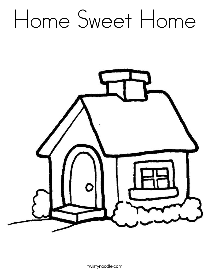 House Coloring Pages for Kids FREE Printable 3