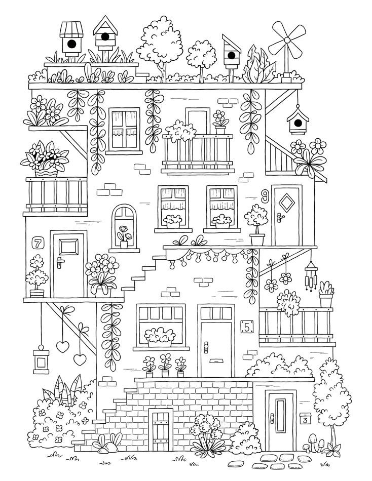 House Coloring Pages for Kids FREE Printable 57