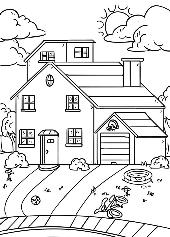 House Coloring Pages for Kids FREE Printable 76