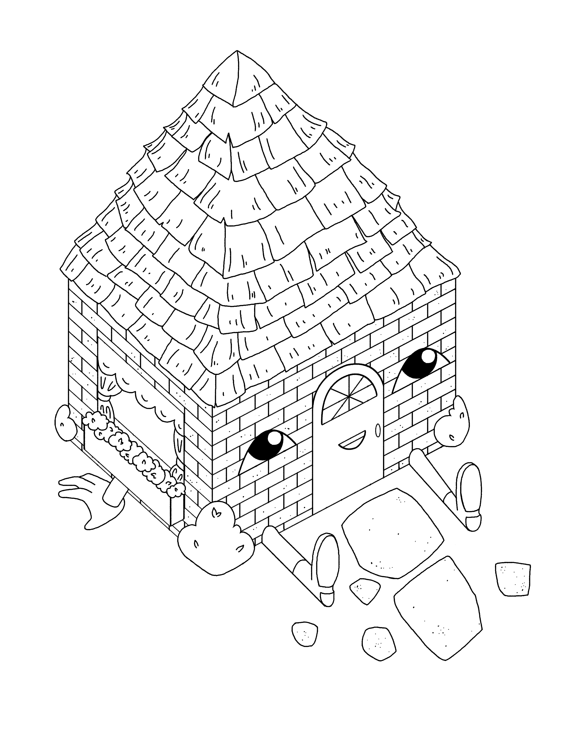 House Coloring Pages for Kids FREE Printable 8