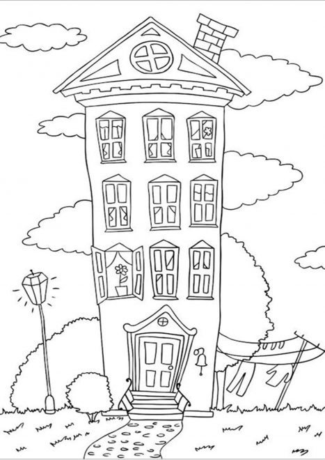 House Coloring Pages for Kids FREE Printable 81