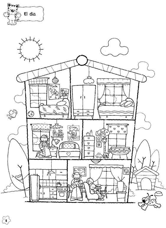 House Coloring Pages for Kids FREE Printable 9