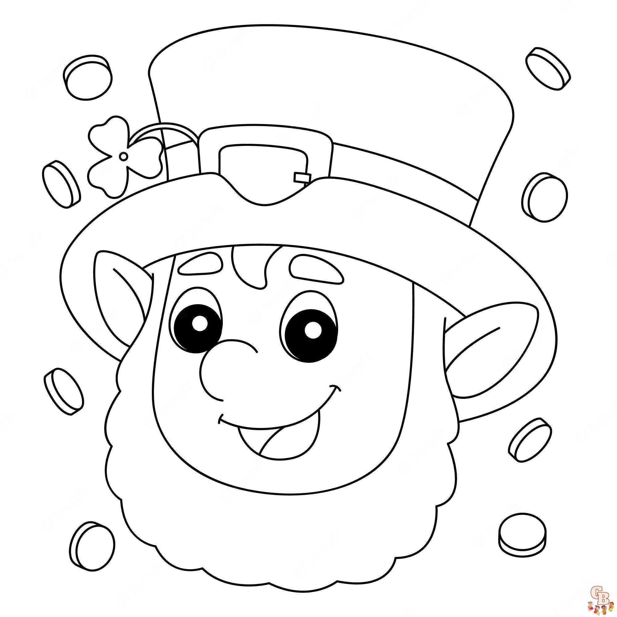 Leprechaun Coloring Pages Free Printable 100